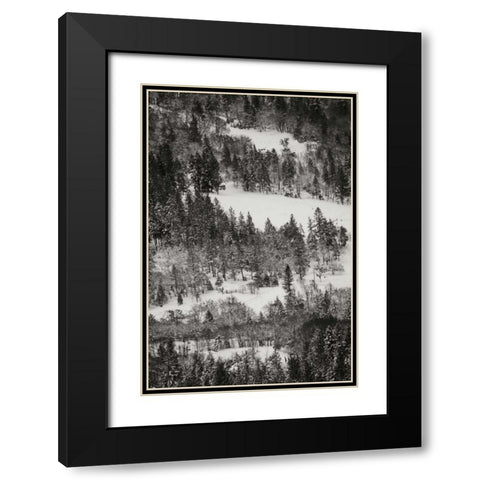 Winter Mosaic I Black Modern Wood Framed Art Print with Double Matting by Geyman, Vitaly