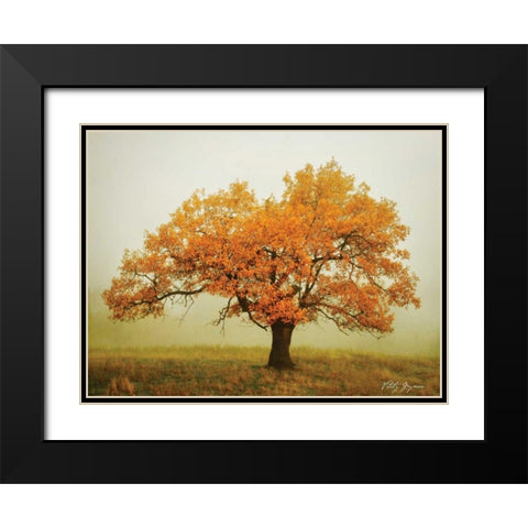 Misty V Black Modern Wood Framed Art Print with Double Matting by Geyman, Vitaly