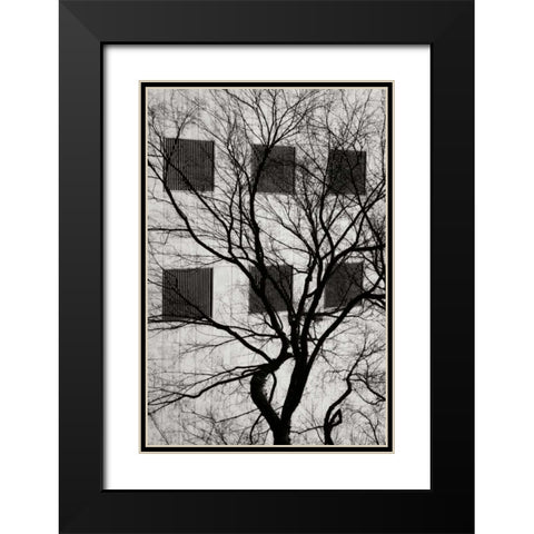 Cityscape I Black Modern Wood Framed Art Print with Double Matting by Vitaly, Geyman
