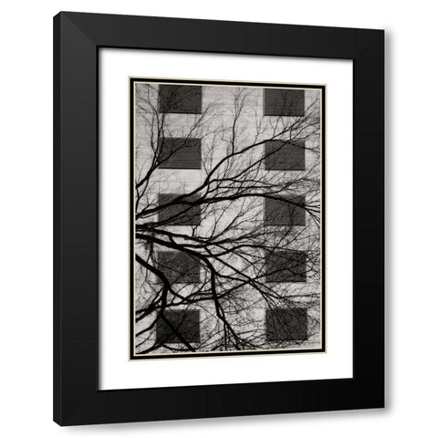 Cityscape II Black Modern Wood Framed Art Print with Double Matting by Vitaly, Geyman