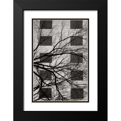 Cityscape II Black Modern Wood Framed Art Print with Double Matting by Vitaly, Geyman