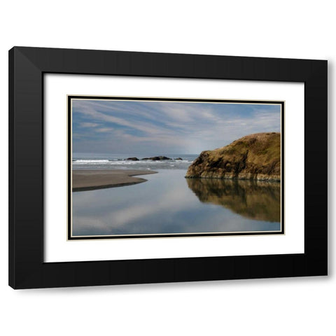 Perfect Stillness Black Modern Wood Framed Art Print with Double Matting by Geyman, Vitaly