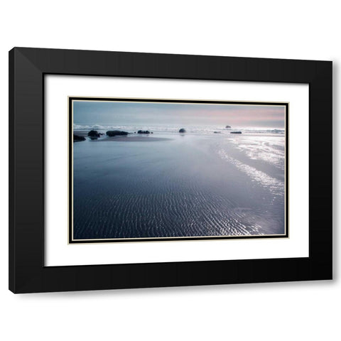 Seashore Serenity III Black Modern Wood Framed Art Print with Double Matting by Geyman, Vitaly