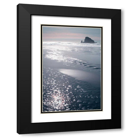 Seashore Serenity I Black Modern Wood Framed Art Print with Double Matting by Geyman, Vitaly