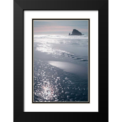 Seashore Serenity I Black Modern Wood Framed Art Print with Double Matting by Geyman, Vitaly