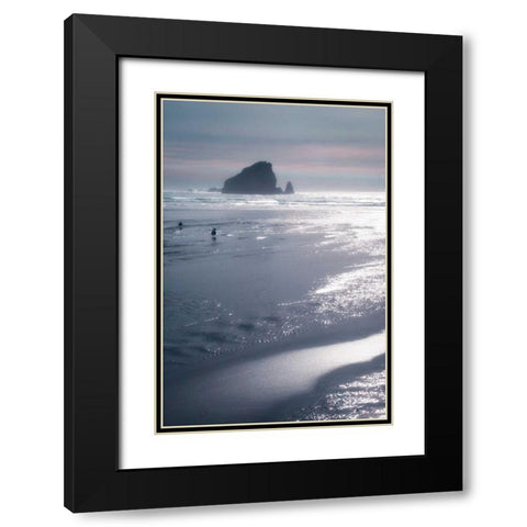 Seashore Serenity II Black Modern Wood Framed Art Print with Double Matting by Geyman, Vitaly