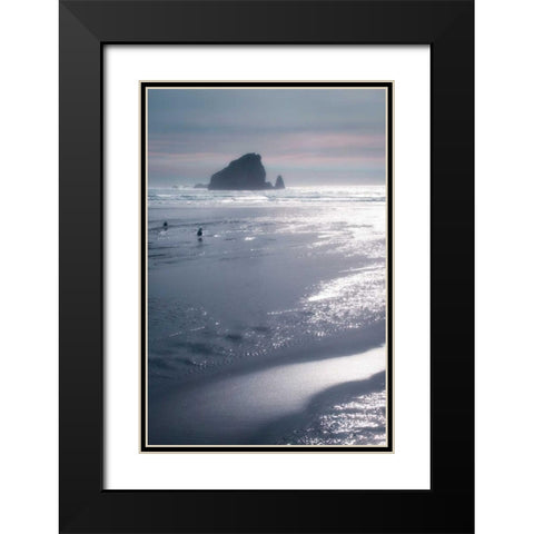 Seashore Serenity II Black Modern Wood Framed Art Print with Double Matting by Geyman, Vitaly