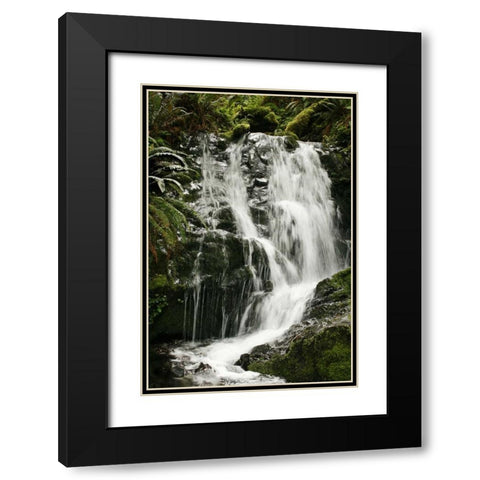Waterfall I Black Modern Wood Framed Art Print with Double Matting by Geyman, Vitaly