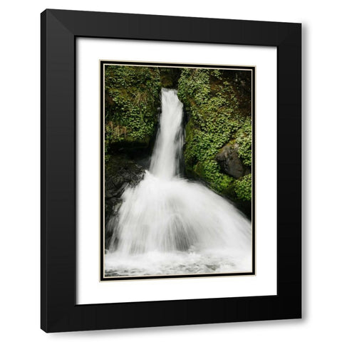 Waterfall II Black Modern Wood Framed Art Print with Double Matting by Geyman, Vitaly