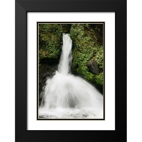 Waterfall II Black Modern Wood Framed Art Print with Double Matting by Geyman, Vitaly