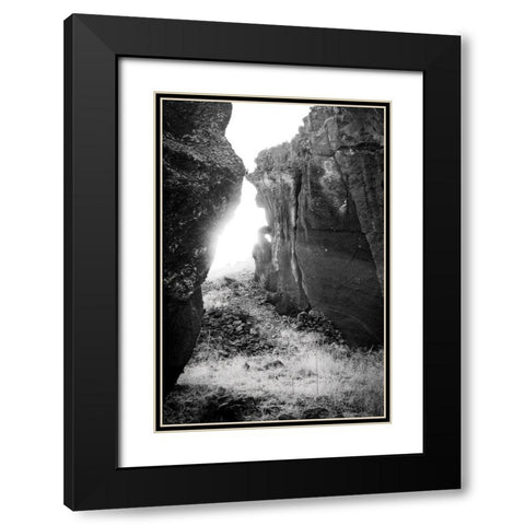 Lava Rocks Black Modern Wood Framed Art Print with Double Matting by Geyman, Vitaly