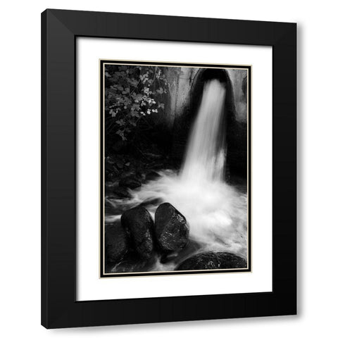 Tuscan Falls Black Modern Wood Framed Art Print with Double Matting by Geyman, Vitaly