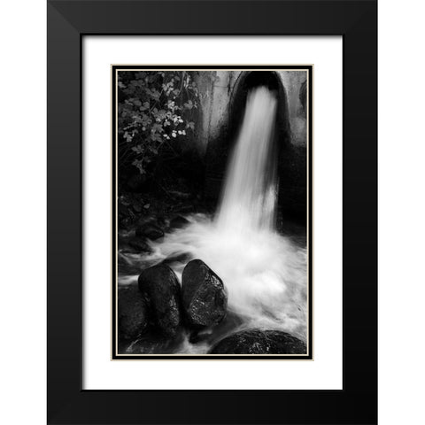 Tuscan Falls Black Modern Wood Framed Art Print with Double Matting by Geyman, Vitaly