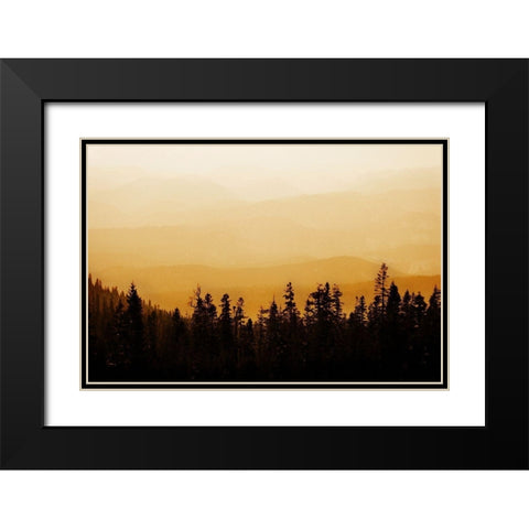 Shasta Silence II Black Modern Wood Framed Art Print with Double Matting by Geyman, Vitaly