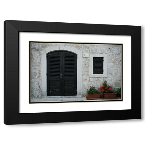 Croatia Door I Black Modern Wood Framed Art Print with Double Matting by Geyman, Vitaly