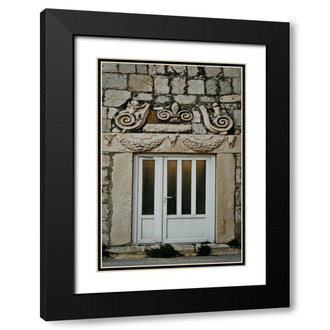 Croatia Door II Black Modern Wood Framed Art Print with Double Matting by Geyman, Vitaly