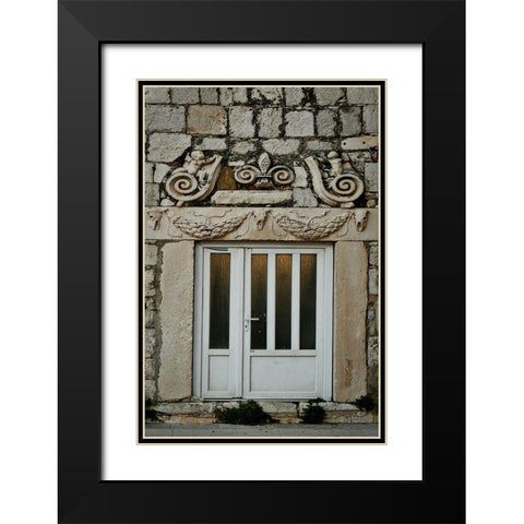Croatia Door II Black Modern Wood Framed Art Print with Double Matting by Geyman, Vitaly