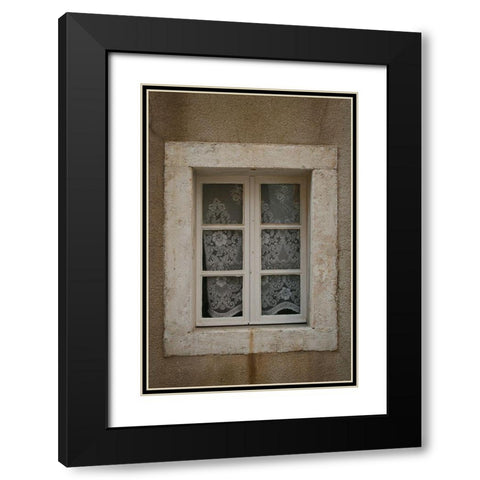Croatia Window II Black Modern Wood Framed Art Print with Double Matting by Geyman, Vitaly