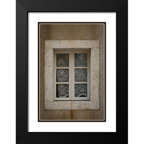 Croatia Window II Black Modern Wood Framed Art Print with Double Matting by Geyman, Vitaly