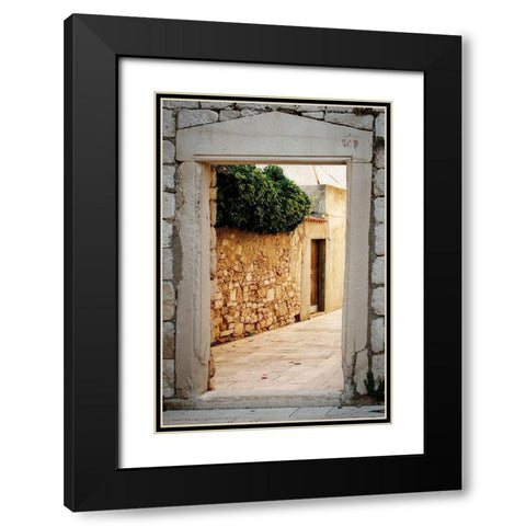 Croatia Door III Black Modern Wood Framed Art Print with Double Matting by Geyman, Vitaly