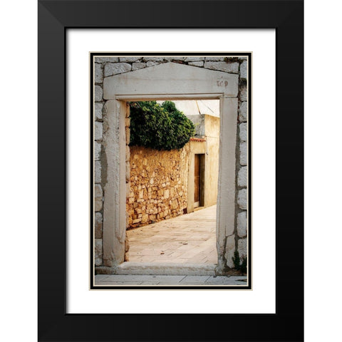 Croatia Door III Black Modern Wood Framed Art Print with Double Matting by Geyman, Vitaly