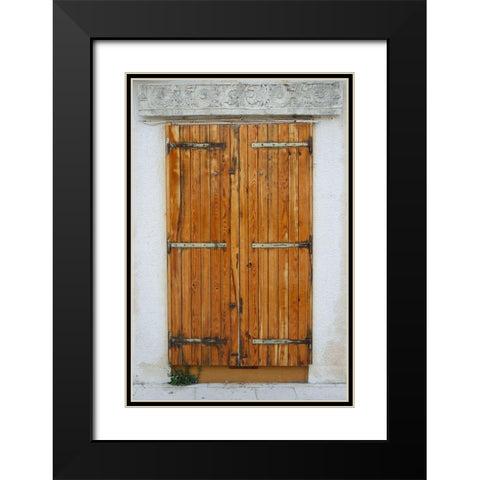 Croatia Door IV Black Modern Wood Framed Art Print with Double Matting by Geyman, Vitaly