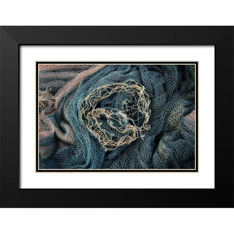 Fish Net Mystery I Black Modern Wood Framed Art Print with Double Matting by Geyman, Vitaly