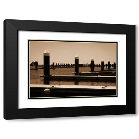 Marina Black Modern Wood Framed Art Print with Double Matting by Geyman, Vitaly