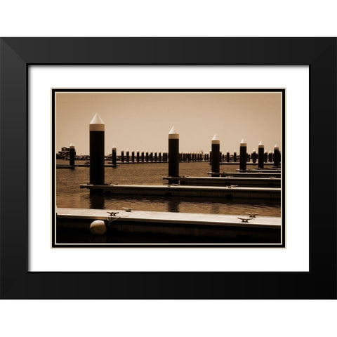Marina Black Modern Wood Framed Art Print with Double Matting by Geyman, Vitaly