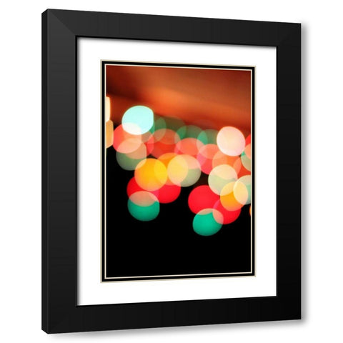 Bokeh IV Black Modern Wood Framed Art Print with Double Matting by White, Leesa
