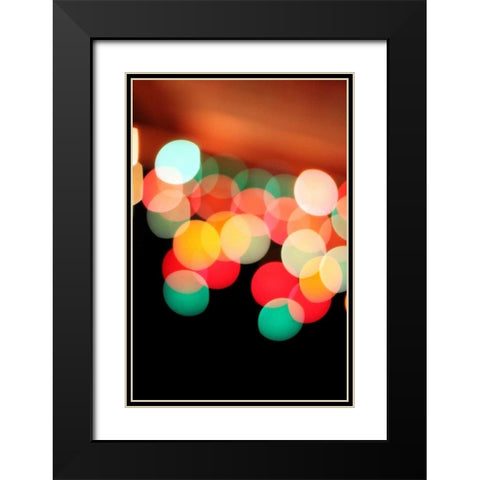 Bokeh IV Black Modern Wood Framed Art Print with Double Matting by White, Leesa