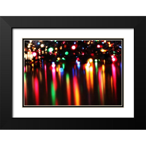 Reflections III Black Modern Wood Framed Art Print with Double Matting by White, Leesa