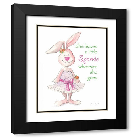 Sparkle Black Modern Wood Framed Art Print with Double Matting by Reynolds, Barbara