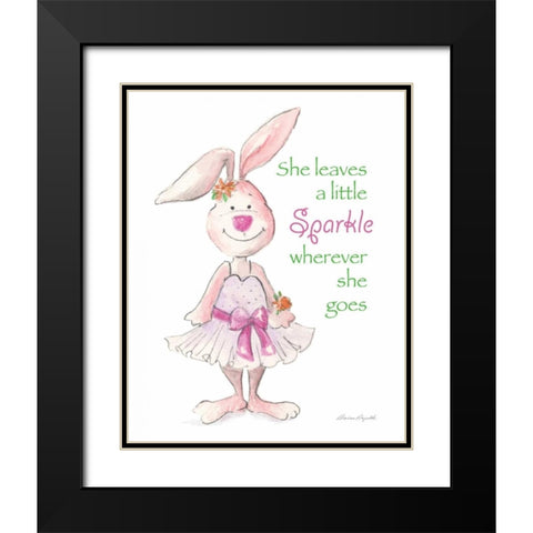 Sparkle Black Modern Wood Framed Art Print with Double Matting by Reynolds, Barbara