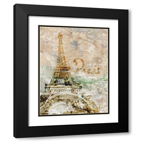 Sepia Paris Black Modern Wood Framed Art Print with Double Matting by Roberto, LuAnn
