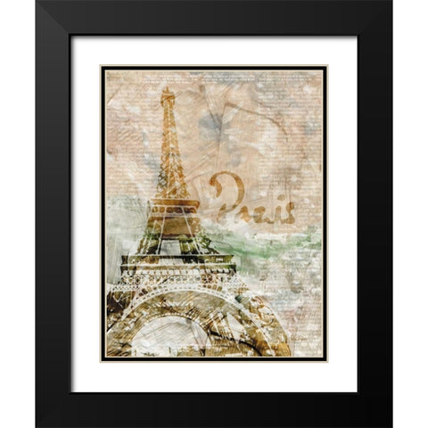 Sepia Paris Black Modern Wood Framed Art Print with Double Matting by Roberto, LuAnn