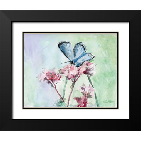 Watercolor Butterfly I Black Modern Wood Framed Art Print with Double Matting by Roberto, LuAnn