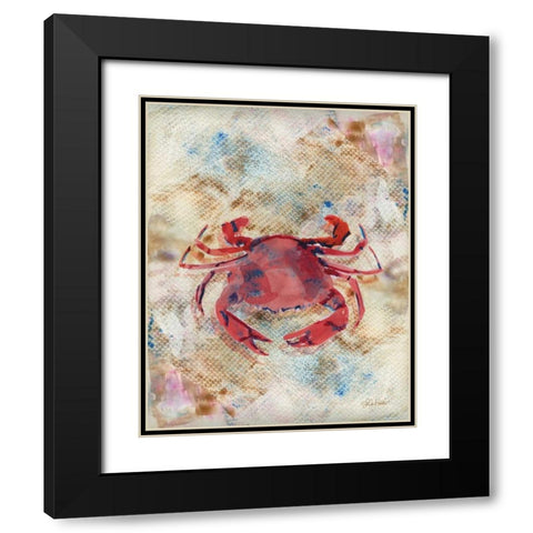 Red Crab Black Modern Wood Framed Art Print with Double Matting by Roberto, LuAnn