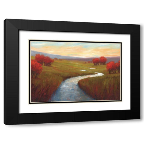 Fall Creek Meadow Black Modern Wood Framed Art Print with Double Matting by Reeves, Molly