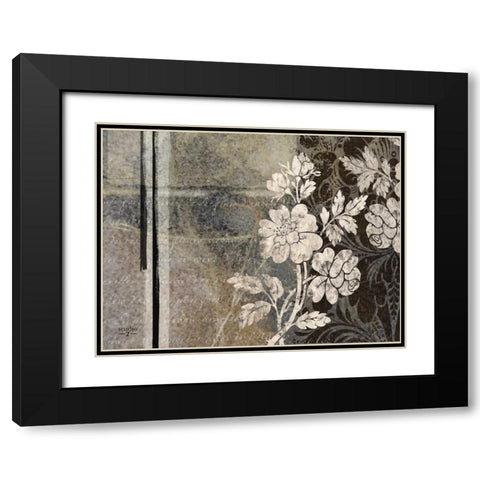 Gray Argento II Black Modern Wood Framed Art Print with Double Matting by Studio 2