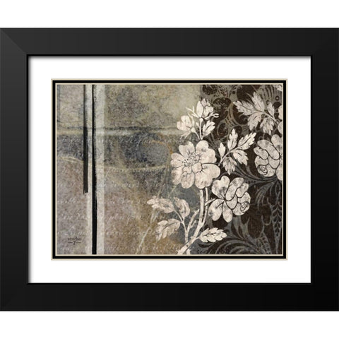 Gray Argento II Black Modern Wood Framed Art Print with Double Matting by Studio 2