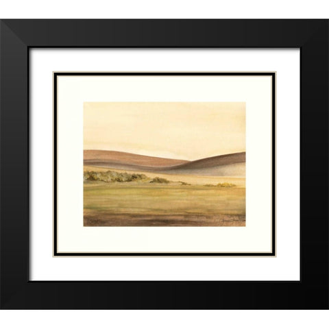 Waterville Fields Black Modern Wood Framed Art Print with Double Matting by Sheler, Sammy