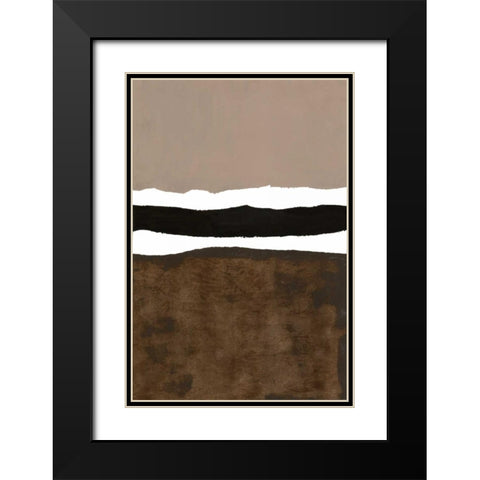 Brown Suede Black Modern Wood Framed Art Print with Double Matting by Sheler, Sammy