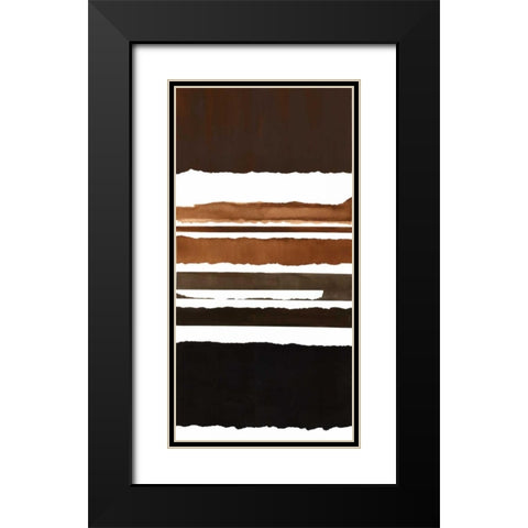 Stripes Black Modern Wood Framed Art Print with Double Matting by Sheler, Sammy