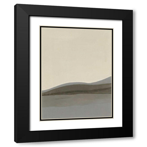Ribbon Ridge Black Modern Wood Framed Art Print with Double Matting by Sheler, Sammy