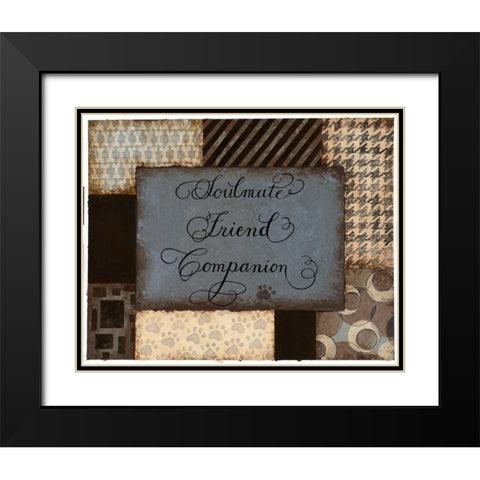 Soulmate Black Modern Wood Framed Art Print with Double Matting by Smith, Pamela