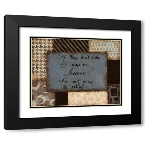 Dogs in Heaven Black Modern Wood Framed Art Print with Double Matting by Smith, Pamela