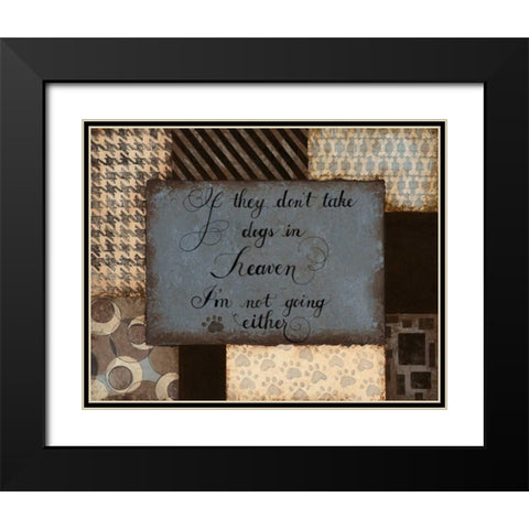Dogs in Heaven Black Modern Wood Framed Art Print with Double Matting by Smith, Pamela