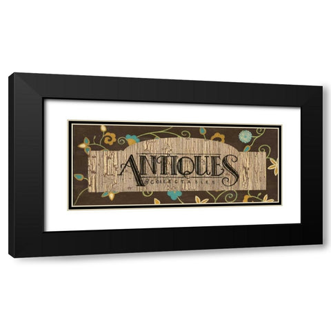 Antiques Black Modern Wood Framed Art Print with Double Matting by Smith, Pamela