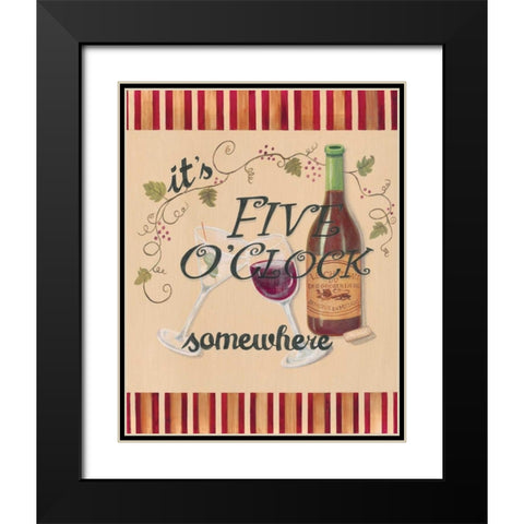 Happy Hour II Black Modern Wood Framed Art Print with Double Matting by Smith, Pamela